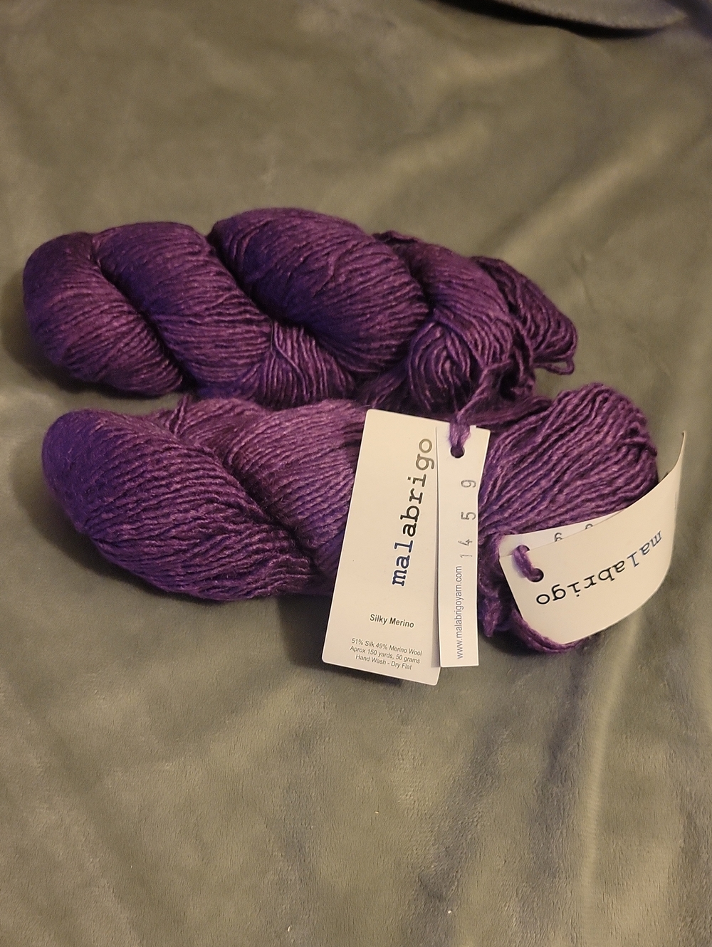 Malabrigo Silky Merino Yarn - Deep Purple Skeins